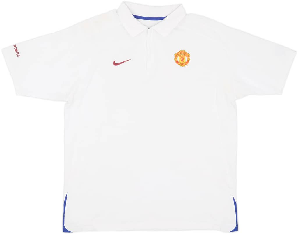 2005-06 Manchester United Nike 1/4 Zip Polo Shirt - 6/10 - (3XL)