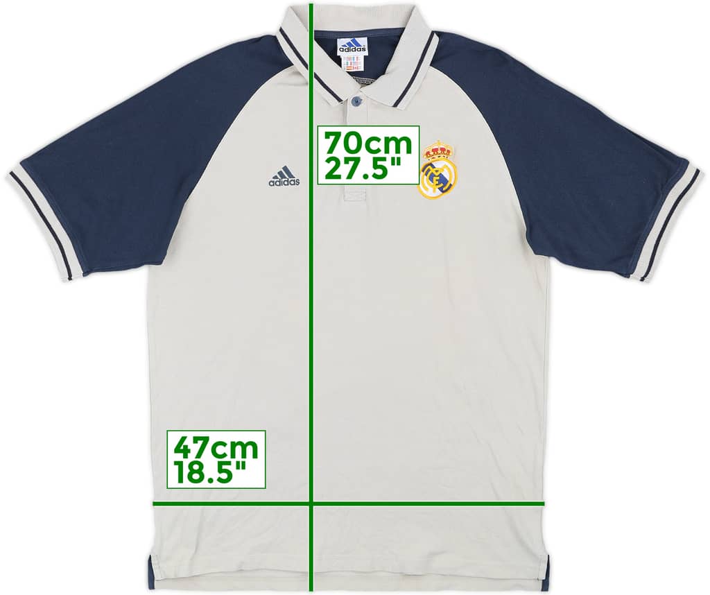2001-02 Real Madrid adidas Polo Shirt - 9/10 - (L)