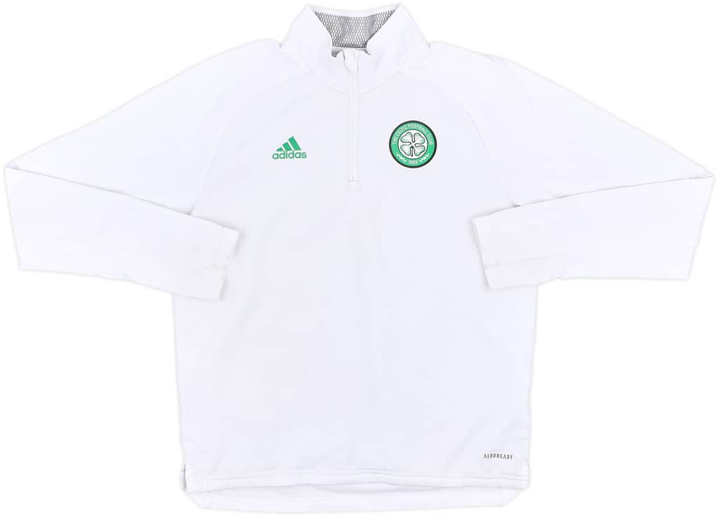 2020-21 Celtic adidas 1/4 Zip Drill Top - 8/10 - (L.Boys)