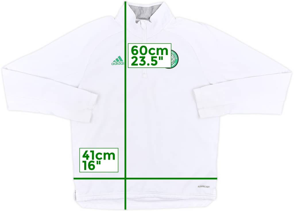 2020-21 Celtic adidas 1/4 Zip Drill Top - 8/10 - (L.Boys)