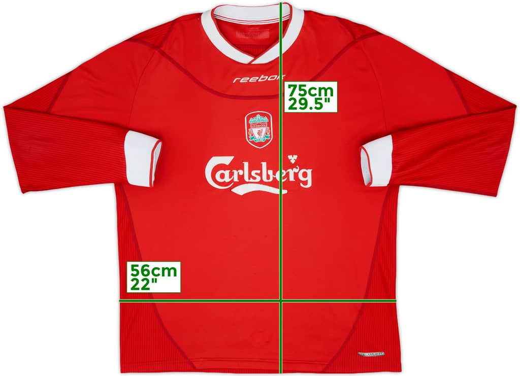 2002-04 Liverpool Home L/S Shirt - 5/10 - (XL)