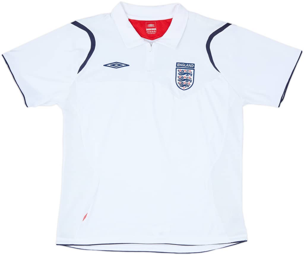 2004-05 England Umbro 1/4 Zip Polo Shirt - 9/10 - (L)
