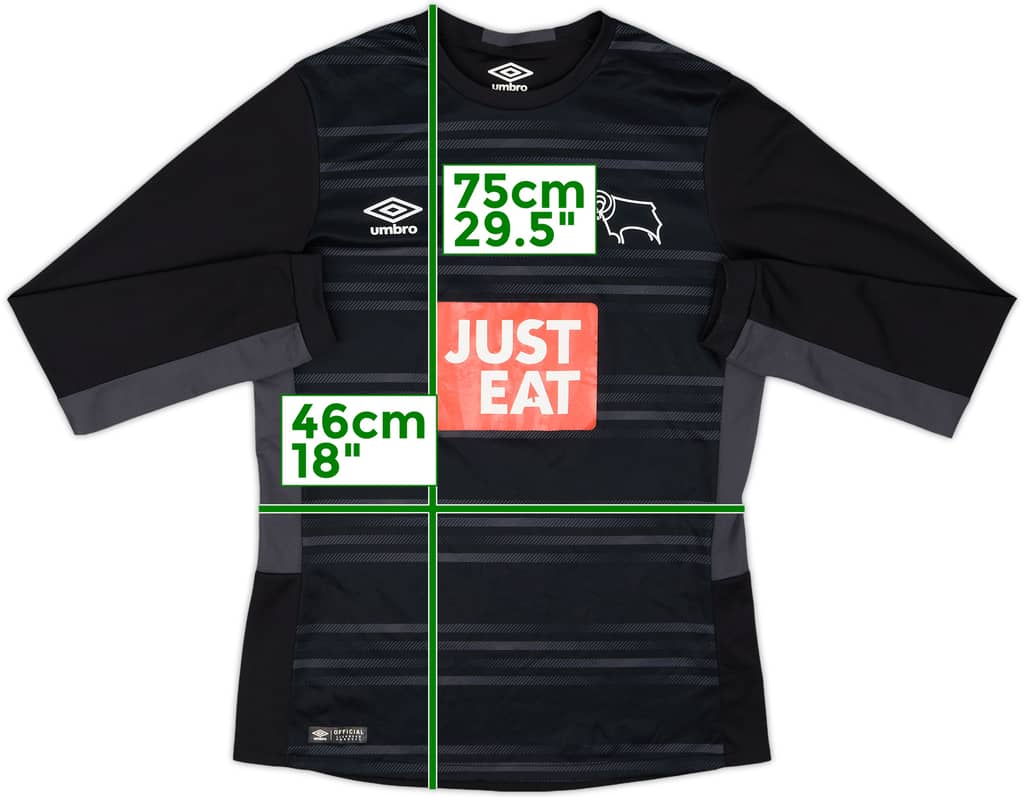 2015-16 Derby County GK L/S Shirt - 7/10 - (S)