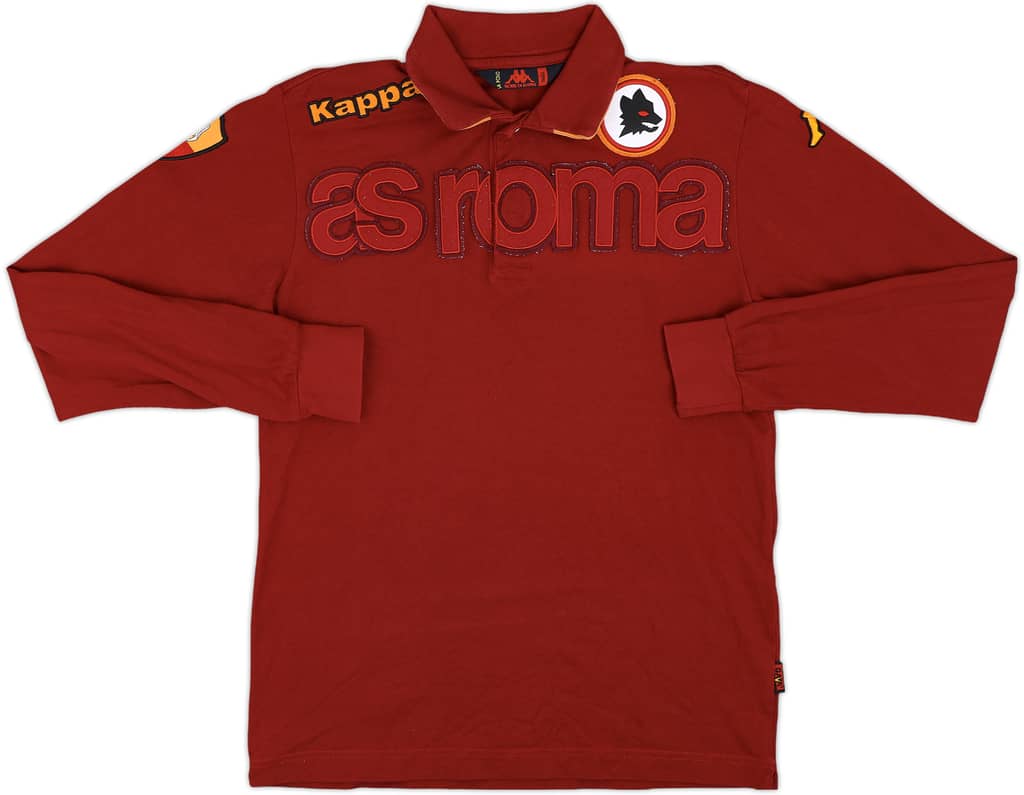 2007-08 Roma Kappa Polo L/S Shirt - 9/10 - (S)