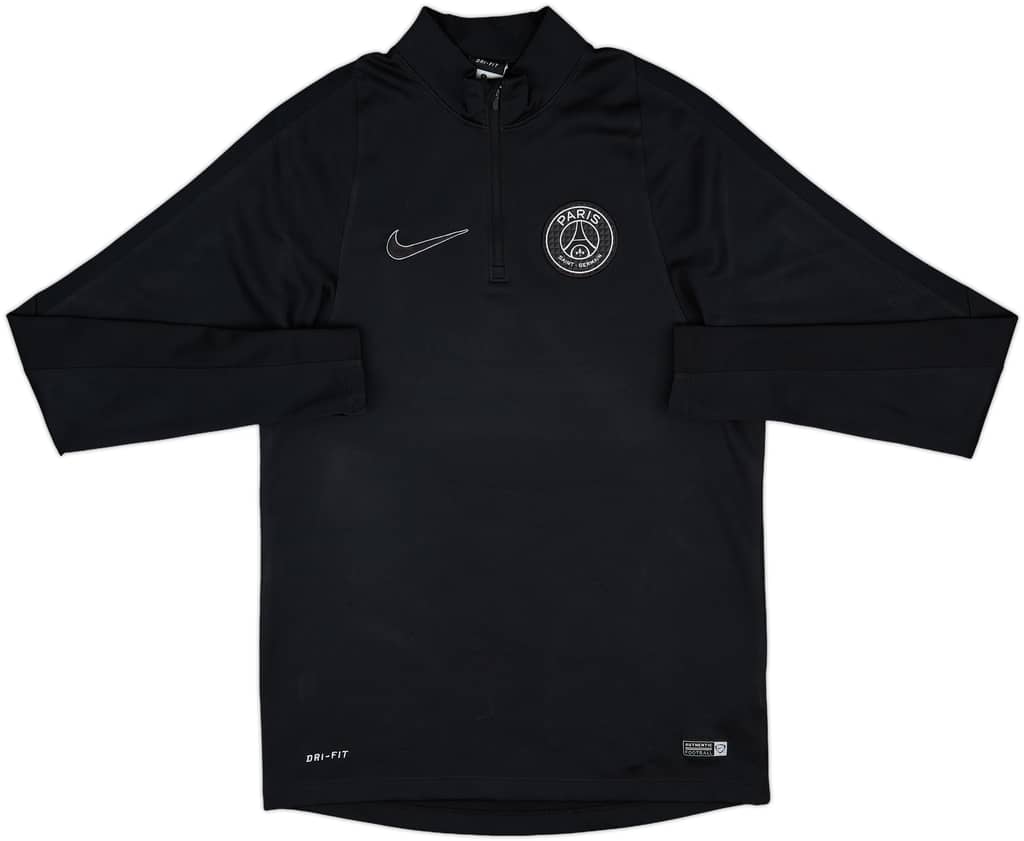 2015-16 Paris Saint-Germain Nike 1/4 Zip Training Top - 8/10 - (S)