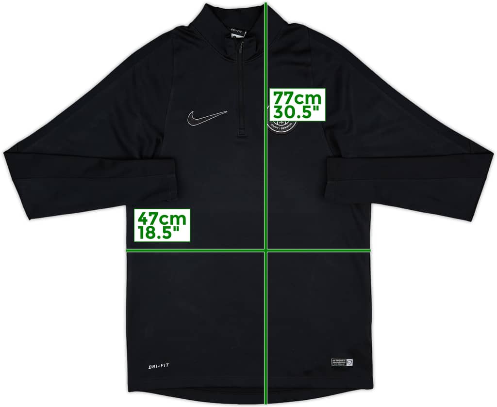 2015-16 Paris Saint-Germain Nike 1/4 Zip Training Top - 8/10 - (S)