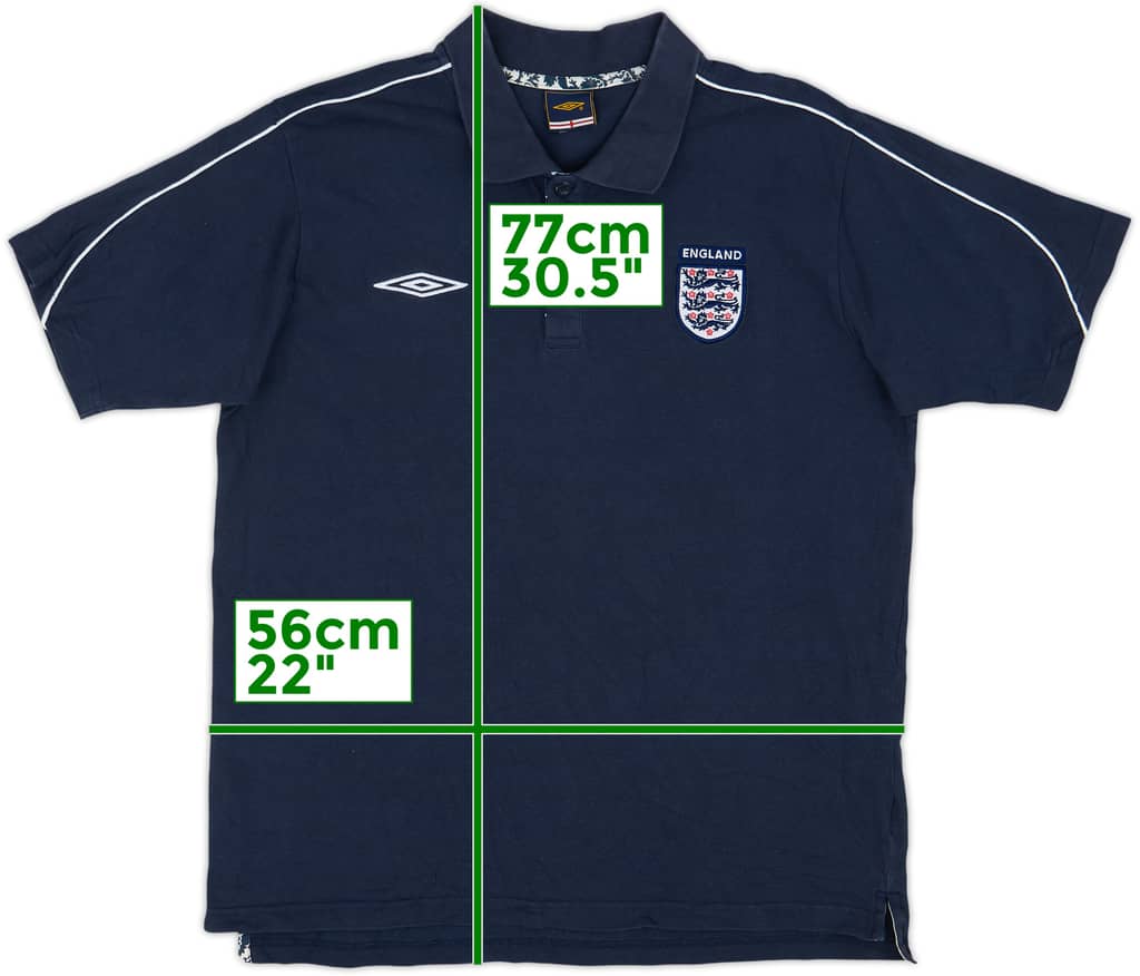2002-04 England Umbro Polo Shirt - 8/10 - (XXL)