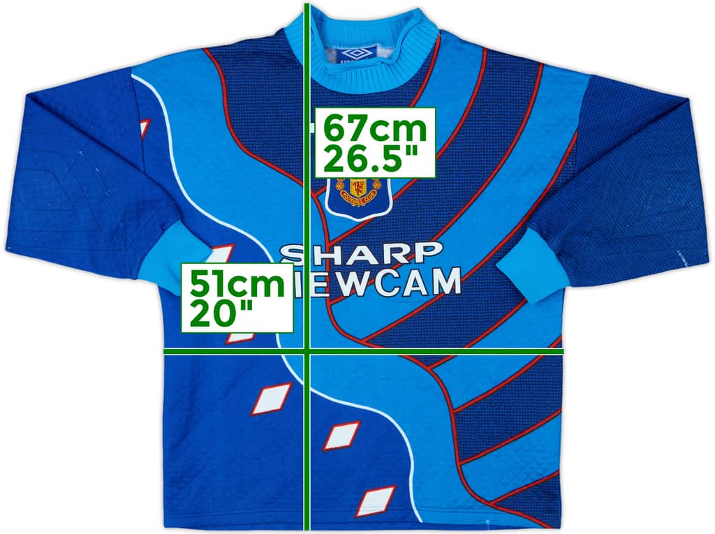 1994-97 Manchester United GK Shirt - 7/10 - (Y)