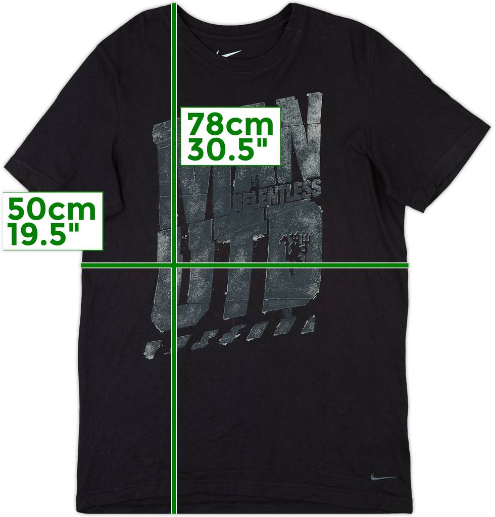 2012-13 Manchester United Nike Graphic Tee - 8/10 - (L)