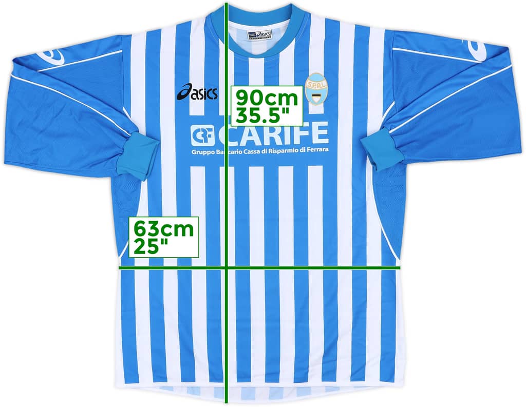 2003-04 SPAL Home L/S Shirt - 9/10 - (XL)