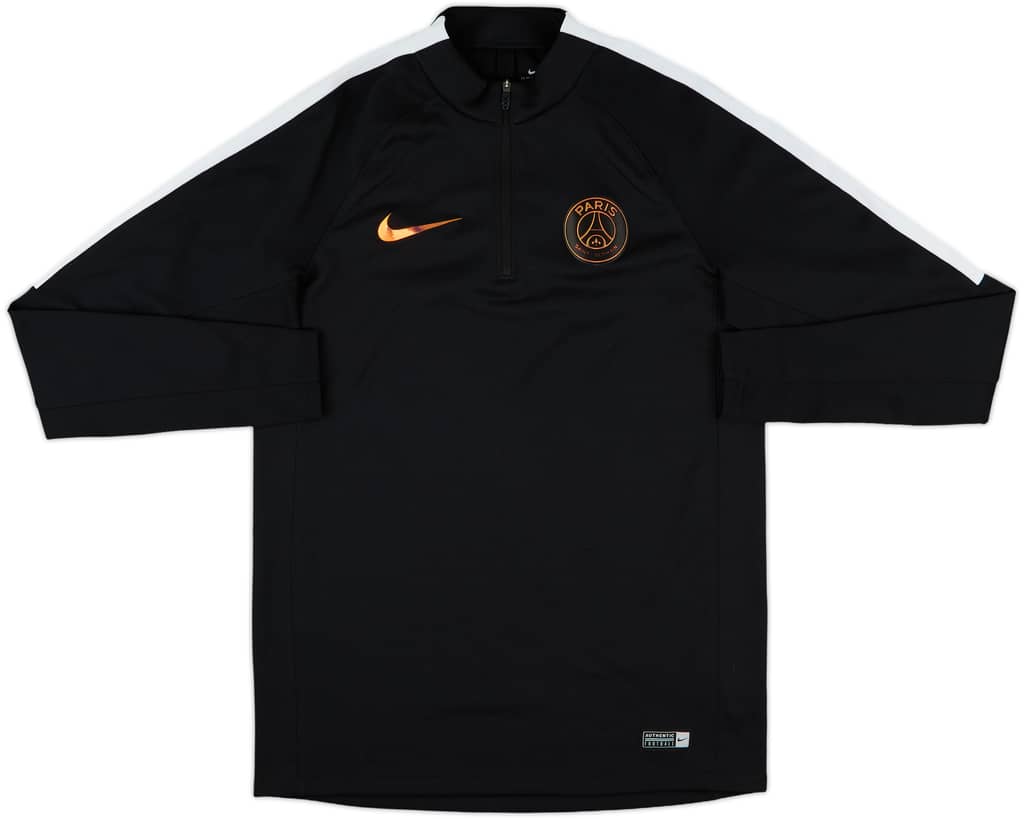 2016-17 Paris Saint-Germain Nike 1/4 Zip Drill Top - 8/10 - (S)
