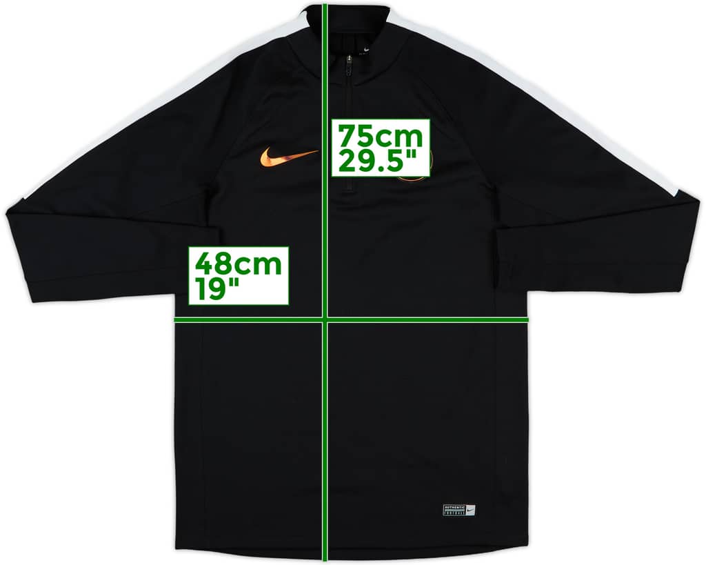 2016-17 Paris Saint-Germain Nike 1/4 Zip Drill Top - 8/10 - (S)