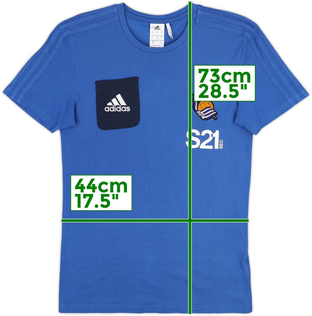 2013-14 Real Sociedad adidas Cotton Tee - 8/10 - (S)