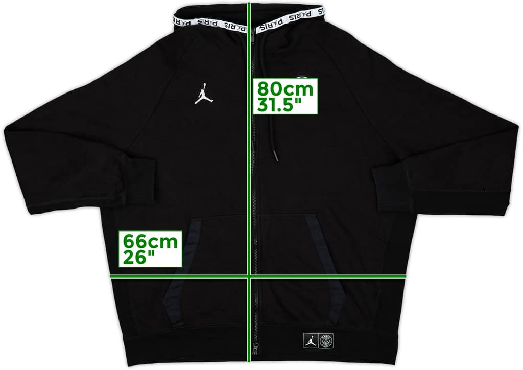 2019-20 Paris Saint-Germain Jordan Hooded Track Jacket - 8/10 - (XXL)