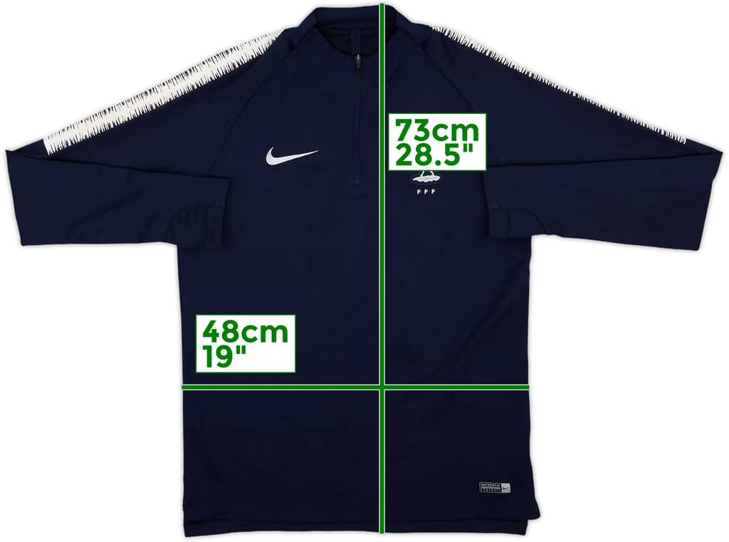 2018-19 France Nike 1/4 Zip Training Top - 8/10 - (M)