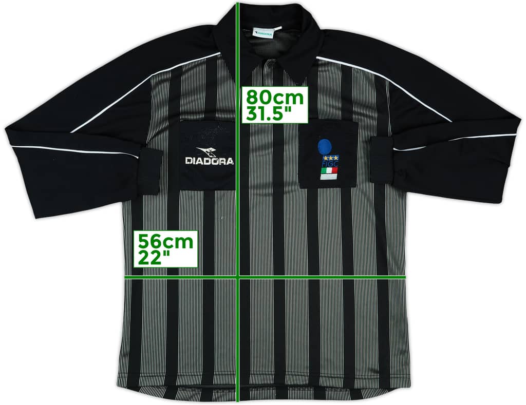 1990s Italy FIGC Diadora Referee L/S Shirt - 6/10 - (XL)