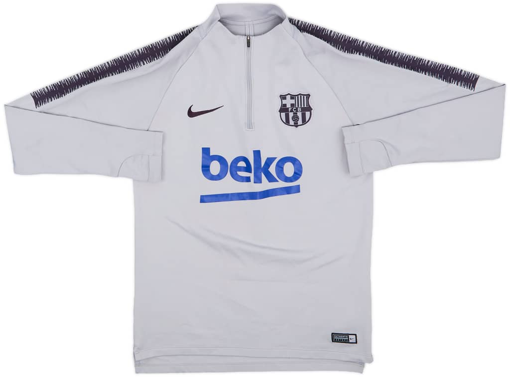 2018-19 Barcelona Nike 1/4 Zip Training Top - 8/10 - (S)