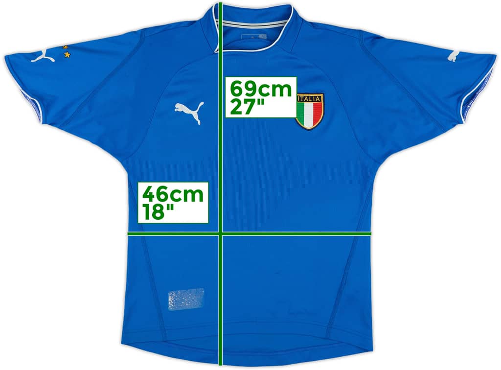 2003-04 Italy Home Shirt - 7/10 - (XL.Boys)
