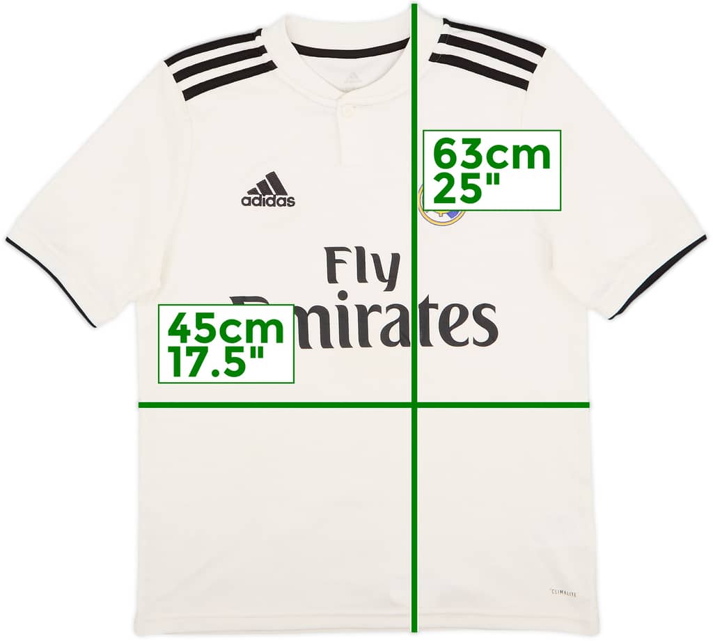 2018-19 Real Madrid Home Shirt - 8/10 - (L.Boys)