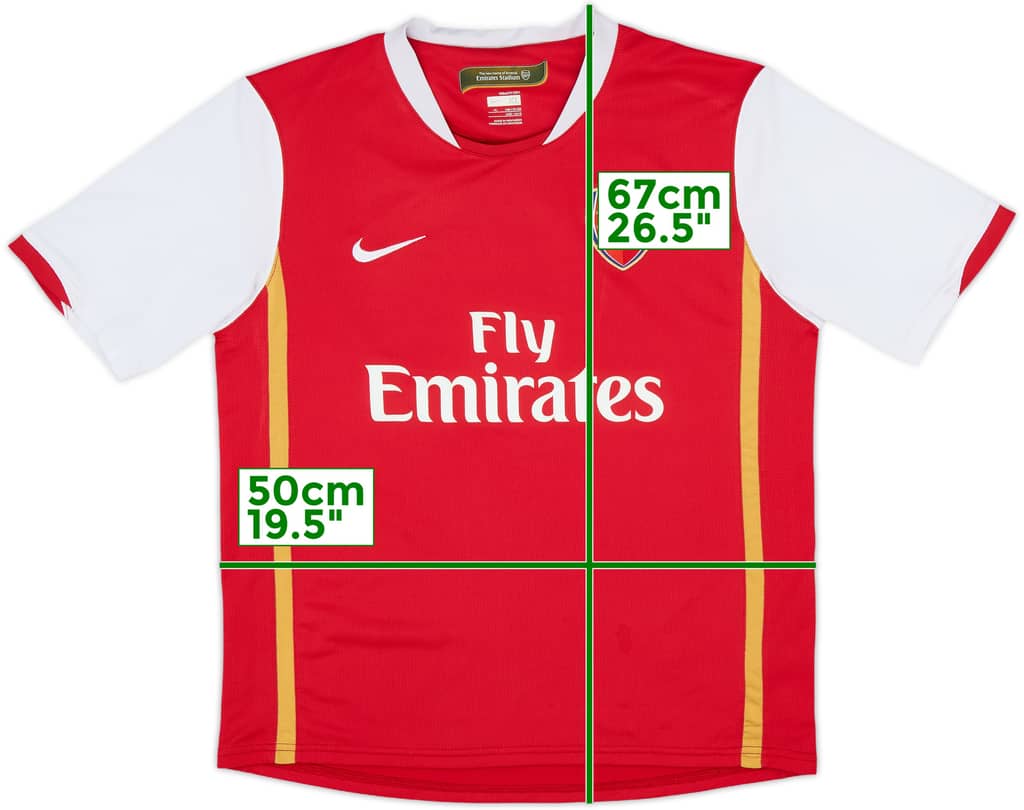 2006-08 Arsenal Home Shirt - 8/10 - (XL.Boys)