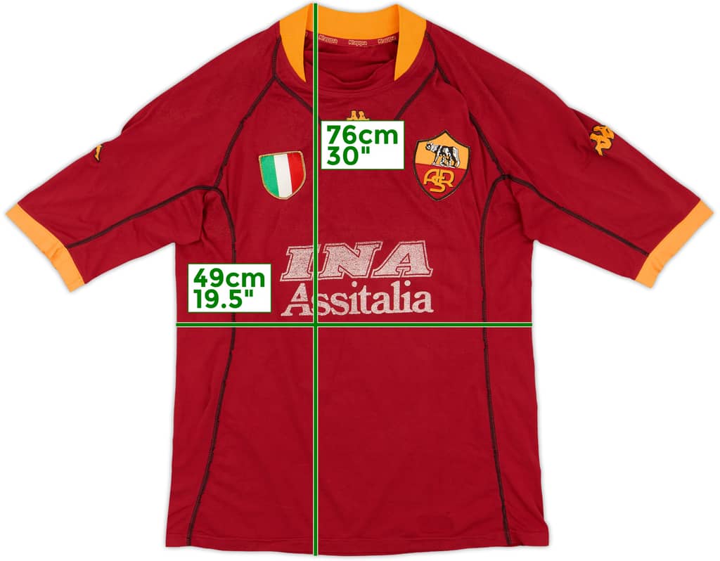 2001-02 Roma Home Shirt - 5/10 - (XL)