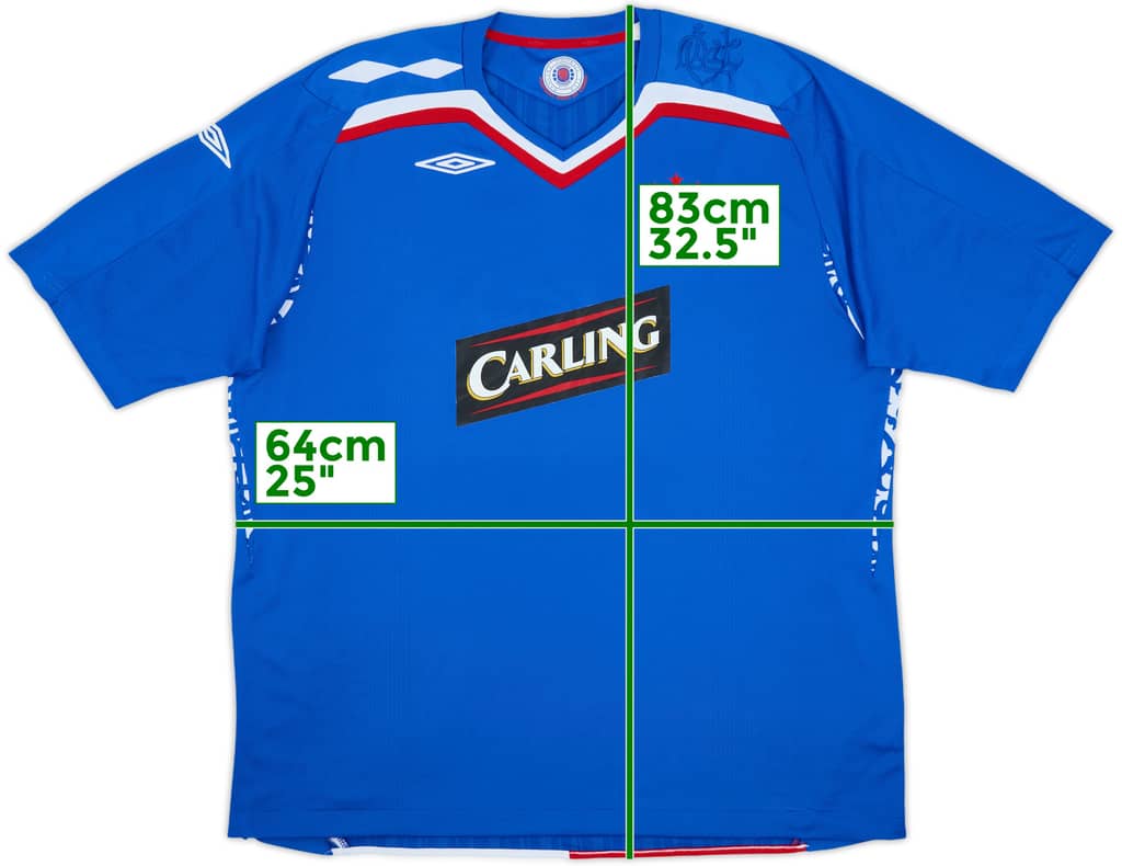 2007-08 Rangers Home Shirt - 8/10 - (3XL)