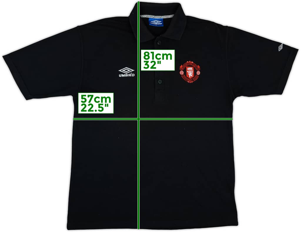 1996-97 Manchester United Umbro Polo Shirt - 8/10 - (L)