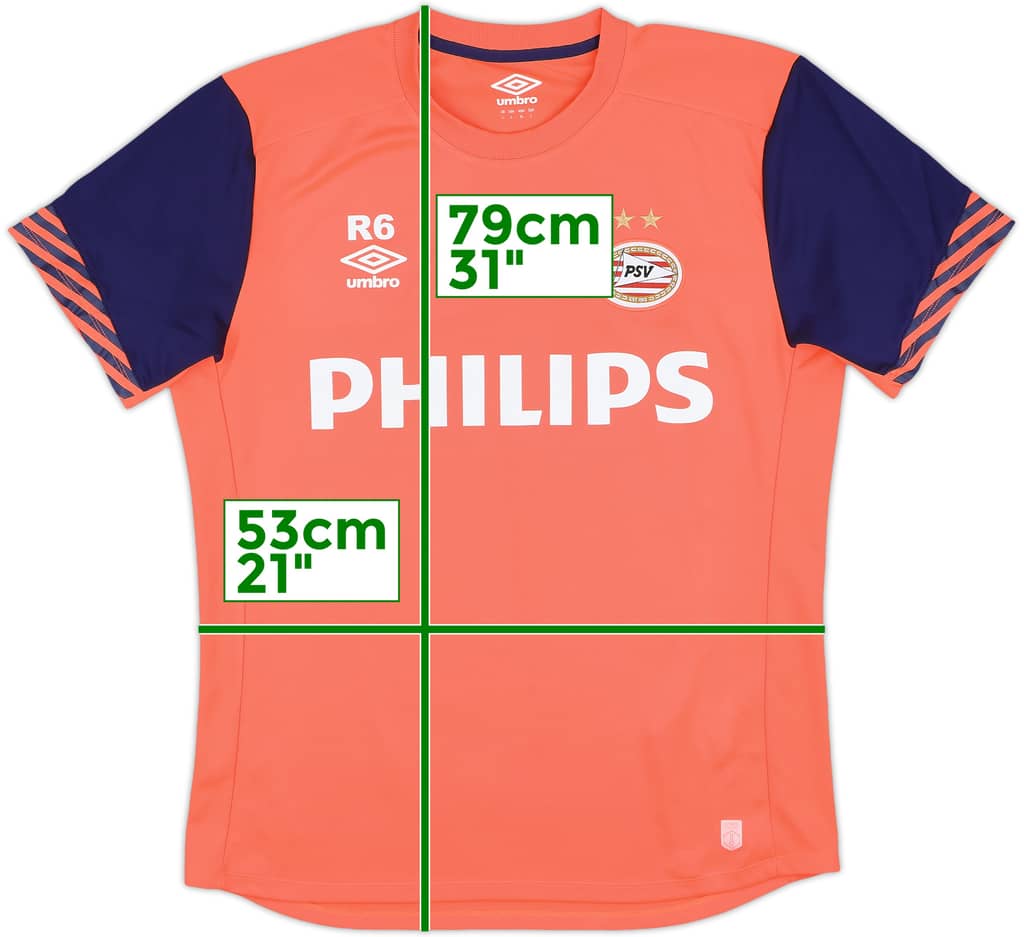 2015-16 PSV Reserve Player Issue Umbro Training Shirt #6 - 9/10 - (L)