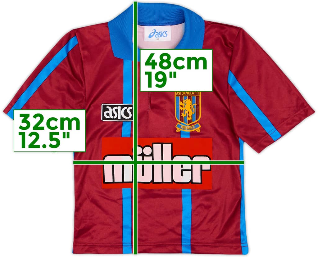 1993-95 Aston Villa Home Shirt - 9/10 - (S.Boys)