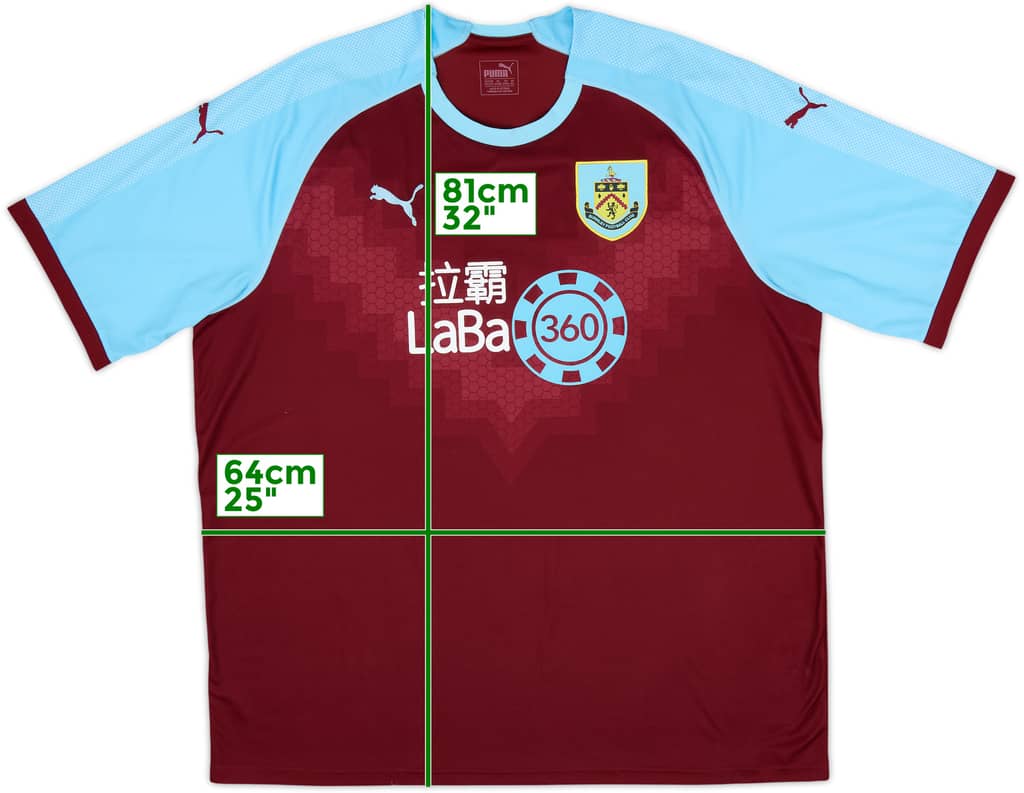 2018-19 Burnley Home Shirt - 9/10 - (3XL)