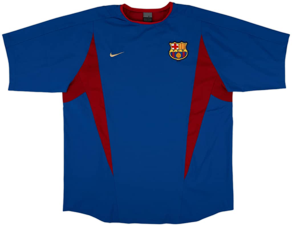 2002-03 Barcelona Nike Player Issue Training Shirt - 9/10 - (XL)