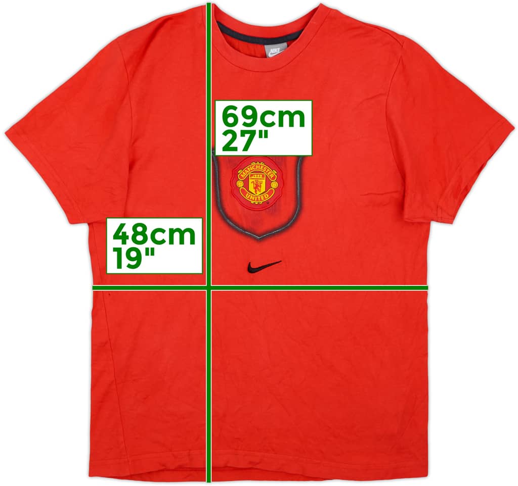 2007-08 Manchester United Nike Cotton Tee - 9/10 - (M)