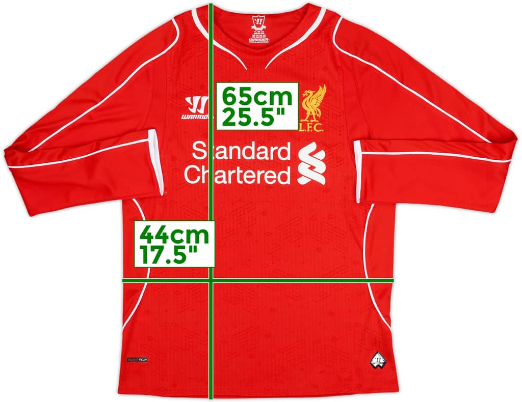 2014-15 Liverpool Home L/S Shirt - 7/10 - (L.Boys)