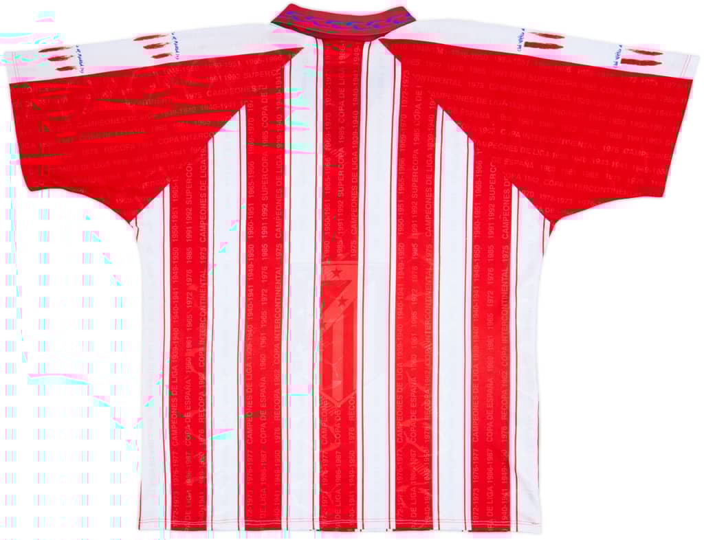 1995-96 Atletico Madrid Home Shirt - 7/10 - (XL)