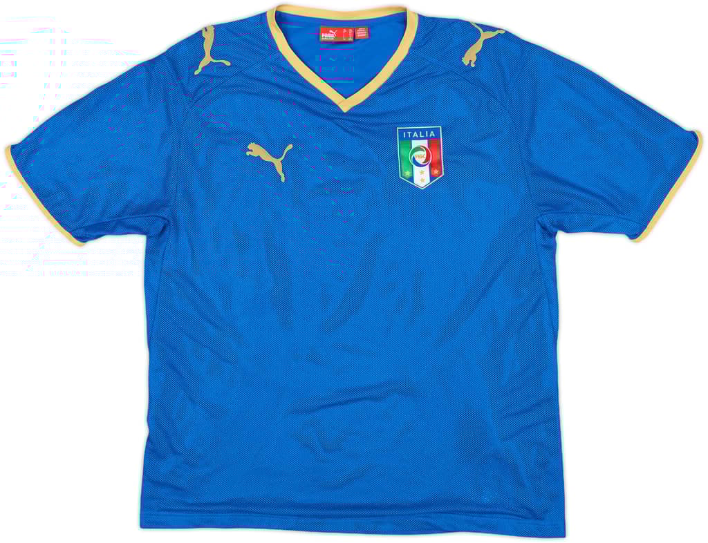 2007-08 Italy Home Shirt - 7/10 - (L.Boys)