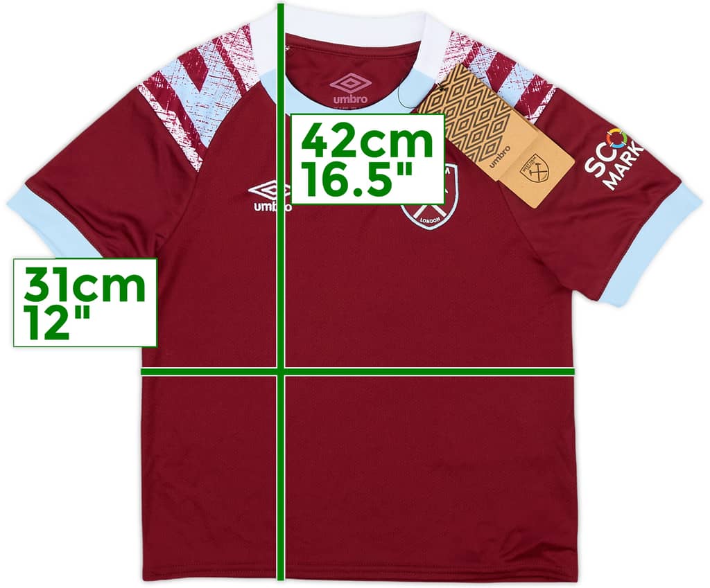 2022-23 West Ham Home Shirt (4-5 Years)