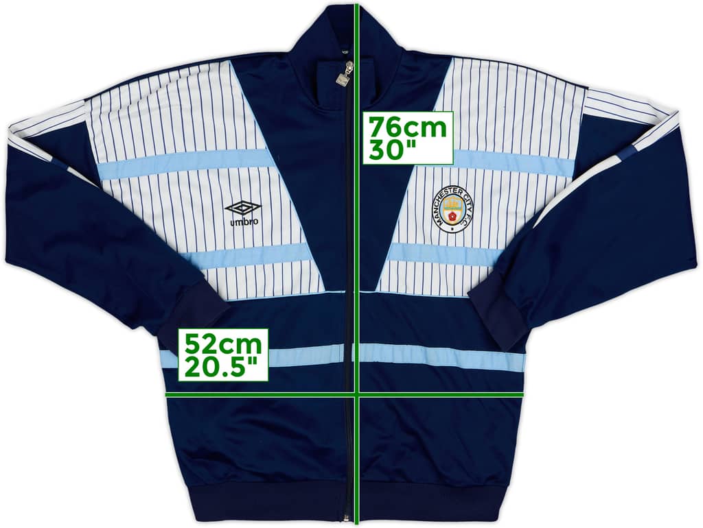 1991-92 Manchester City Umbro Track Jacket - 9/10 - (M)