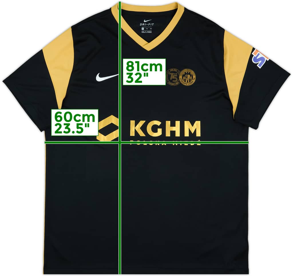 2021-22 Zaglebie Lubin Home Shirt - 9/10 - (XXL)