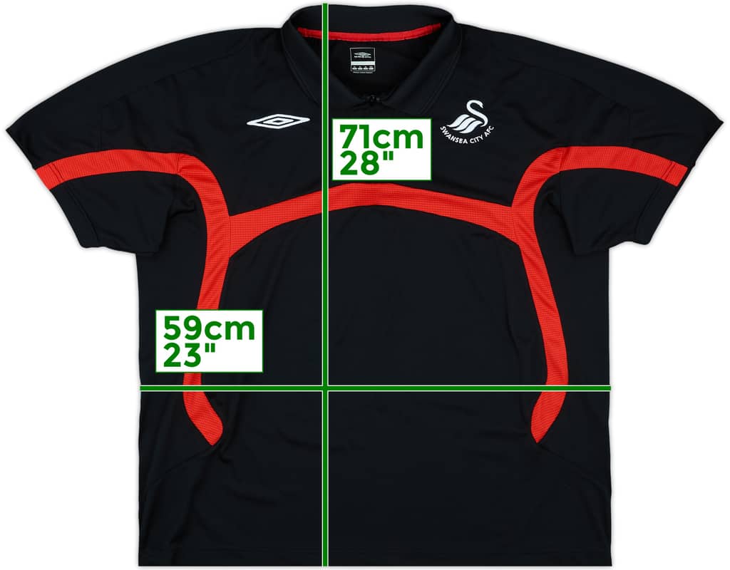 2008-09 Swansea City Umbro 1/4 Zip Polo Shirt - 9/10 - (XL)