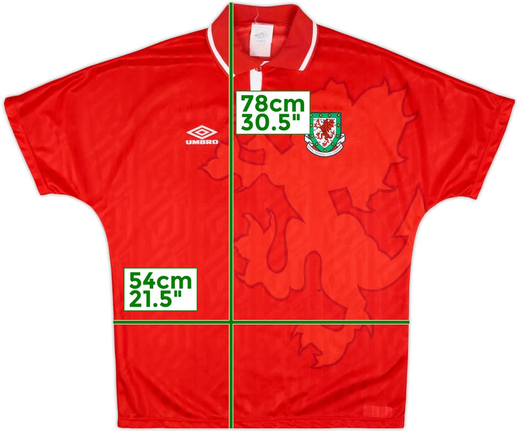 1992-94 Wales Home Shirt - 9/10 - (L)