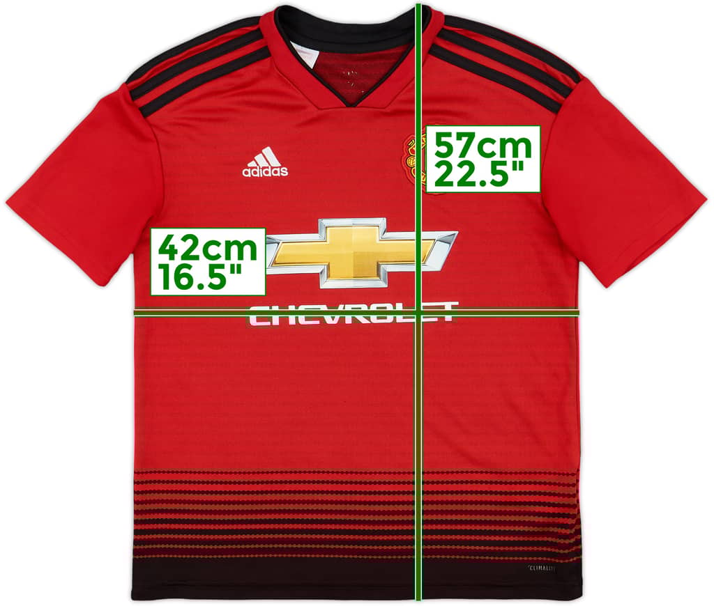 2018-19 Manchester United Home Shirt - 7/10 - (M.Boys)