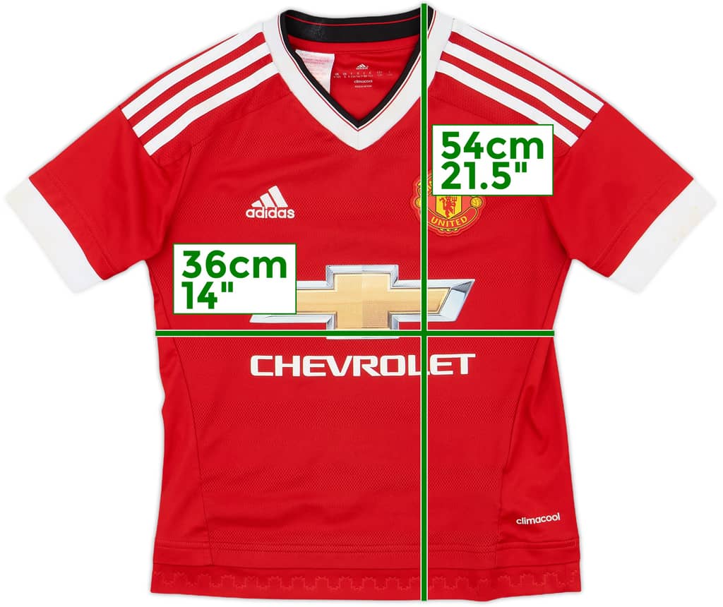 2015-16 Manchester United Home Shirt - 7/10 - (S.Boys)