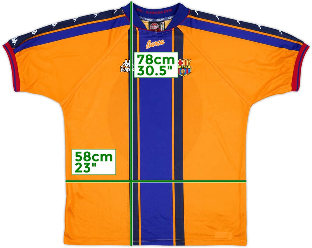 1997-98 Barcelona Away Shirt - 4/10 - (XL)