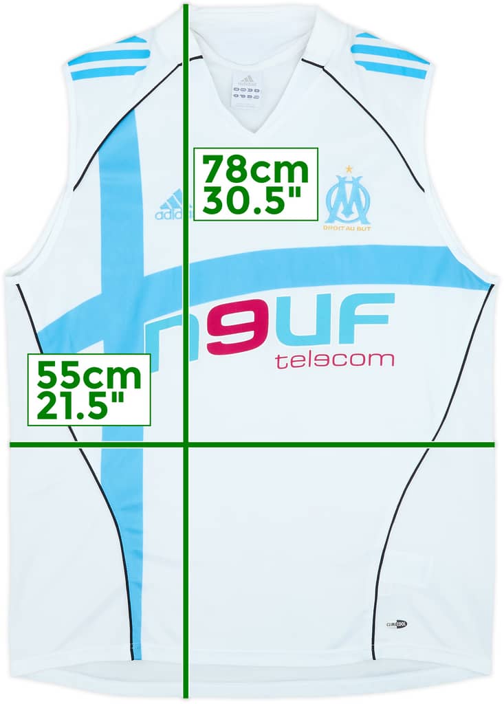 2005-06 Olympique Marseille adidas Training Vest - 9/10 - (L)