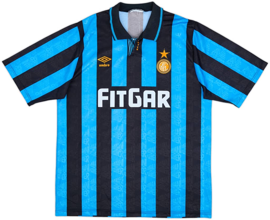 1991-92 Inter Milan Home Shirt - 8/10 - (XL)