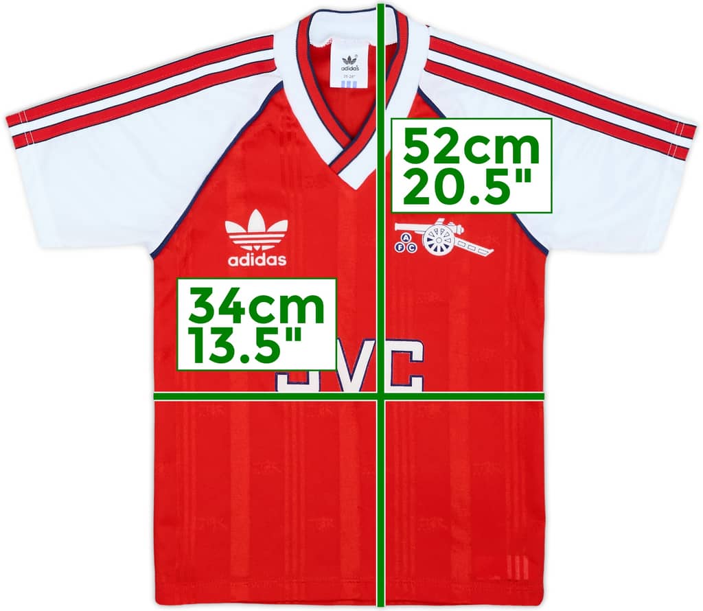 1988-90 Arsenal Home Shirt - 9/10 - (S.Boys)
