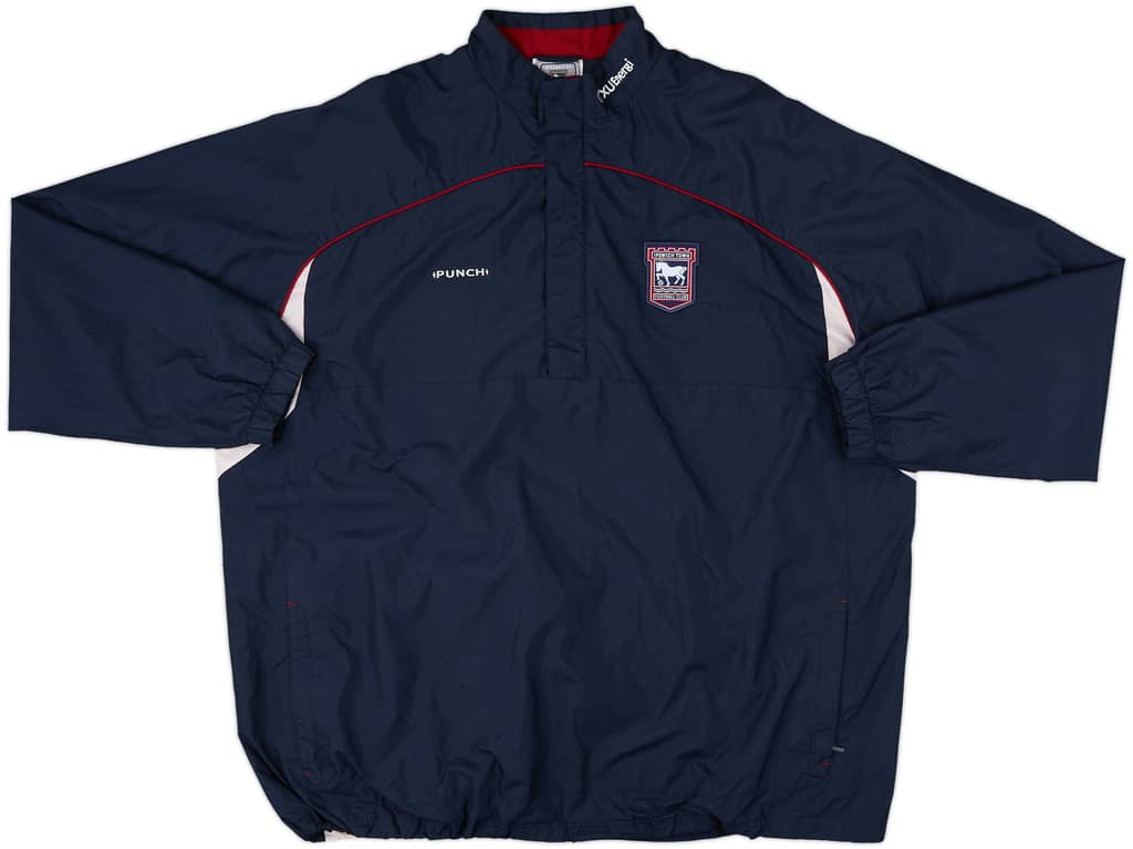 2001-02 Ipswich Town Punch 1/4 Zip Jacket - 10/10 - (XXL)