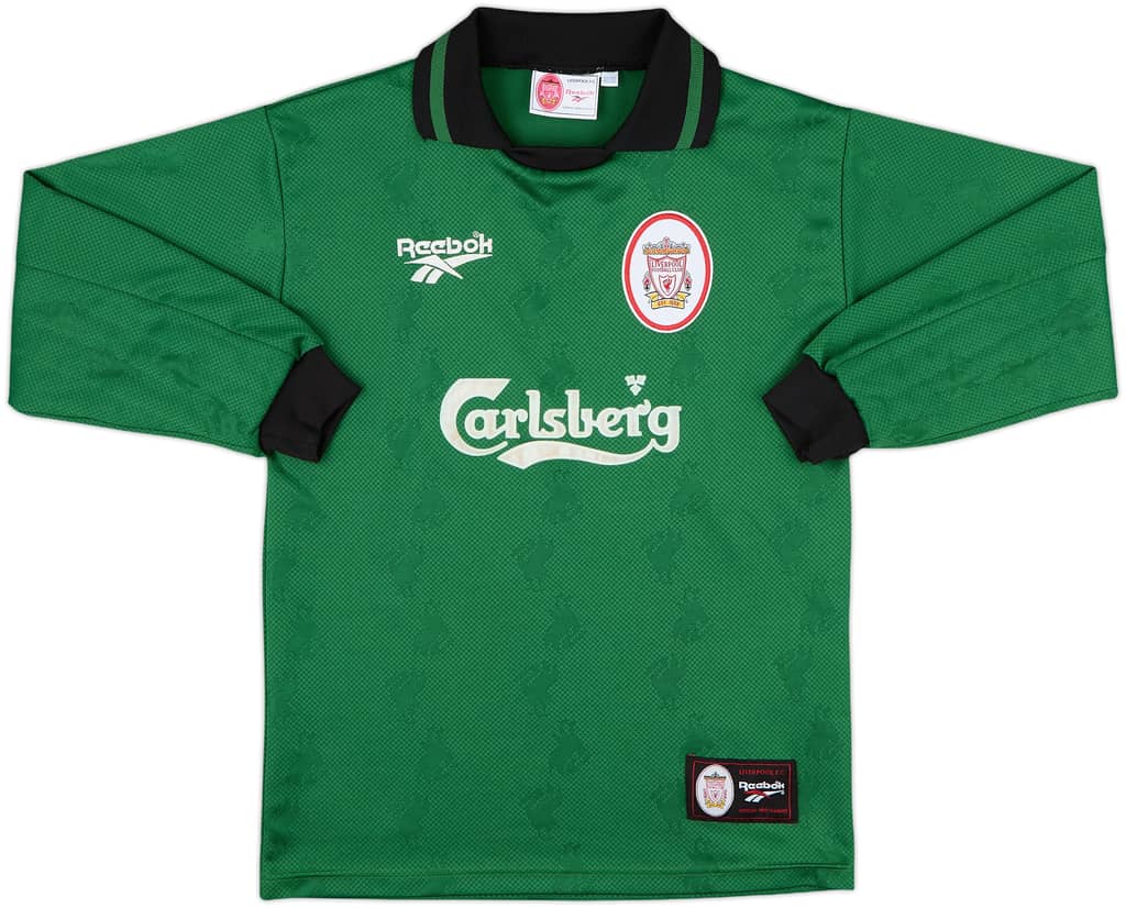 1996-97 Liverpool GK L/S Shirt - 9/10 - (XL.Boys)