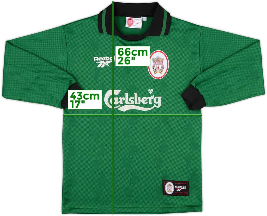 1996-97 Liverpool GK L/S Shirt - 9/10 - (XL.Boys)