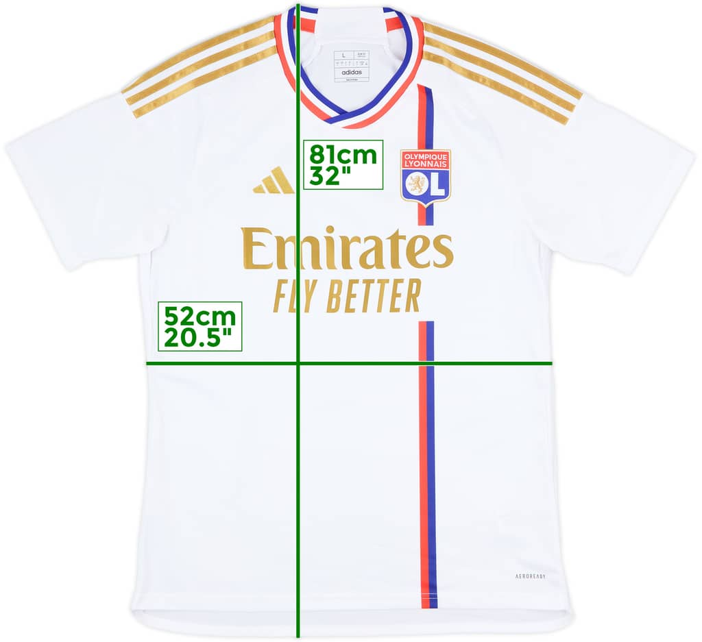 2023-24 Lyon Home Shirt - 10/10 - (L)